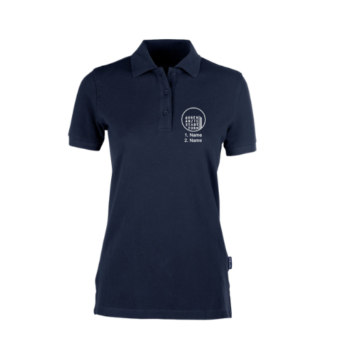 Damen Polo mit Logo und Name Navy-S