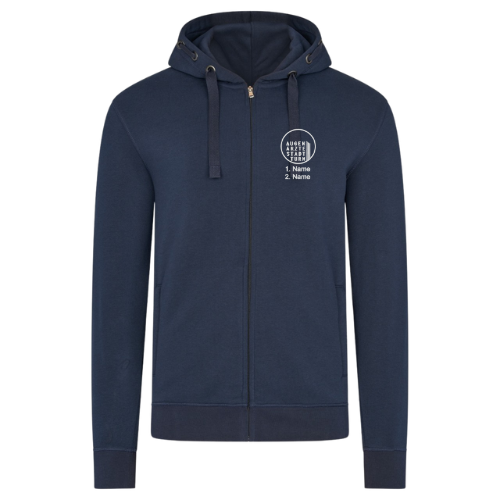 Herren Premium Hoodie Jacke mit Logo und Name Navy-L